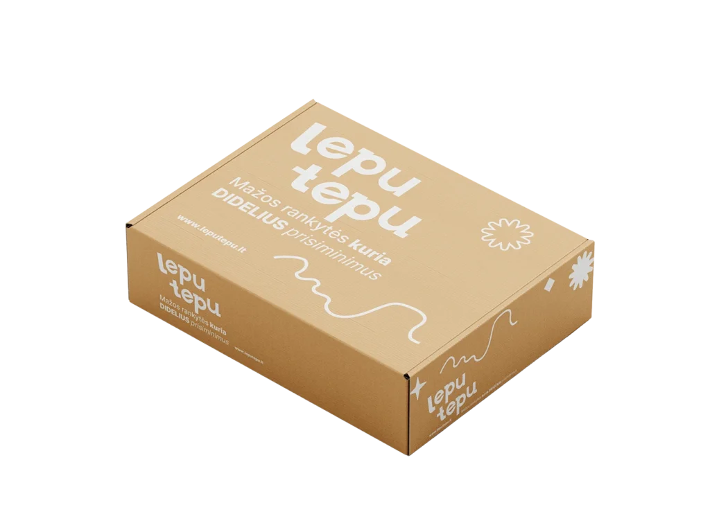 Lepu Tepu dėžutė be fono – vizualinis elementas puslapio dizainui
